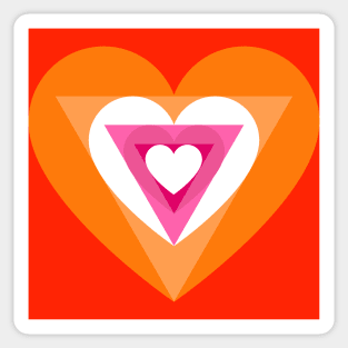 Lesbian hearts Sticker